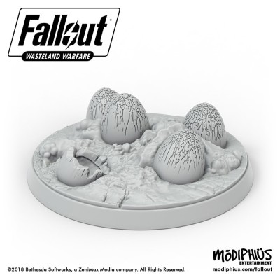 MODIPHIUS ENTERTAINMENT FALLOUT WASTELAND WARFARE - MIRELURK HATCHLINGS AND EGGS MINIATURES SET MINIATURE