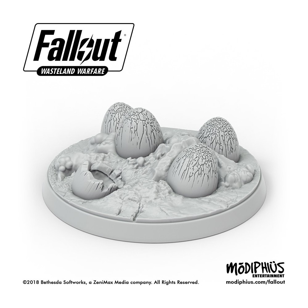 MODIPHIUS ENTERTAINMENT FALLOUT WASTELAND WARFARE - MIRELURK HATCHLINGS AND EGGS MINIATURES SET MINIATURE