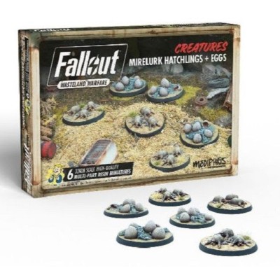 MODIPHIUS ENTERTAINMENT FALLOUT WASTELAND WARFARE - MIRELURK HATCHLINGS AND EGGS MINIATURES SET MINIATURE