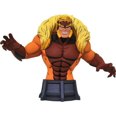 MARVEL ANIMATED X-MEN SABRETOOTH BUSTO STATUA 17CM RESINA FIGURE DIAMOND SELECT