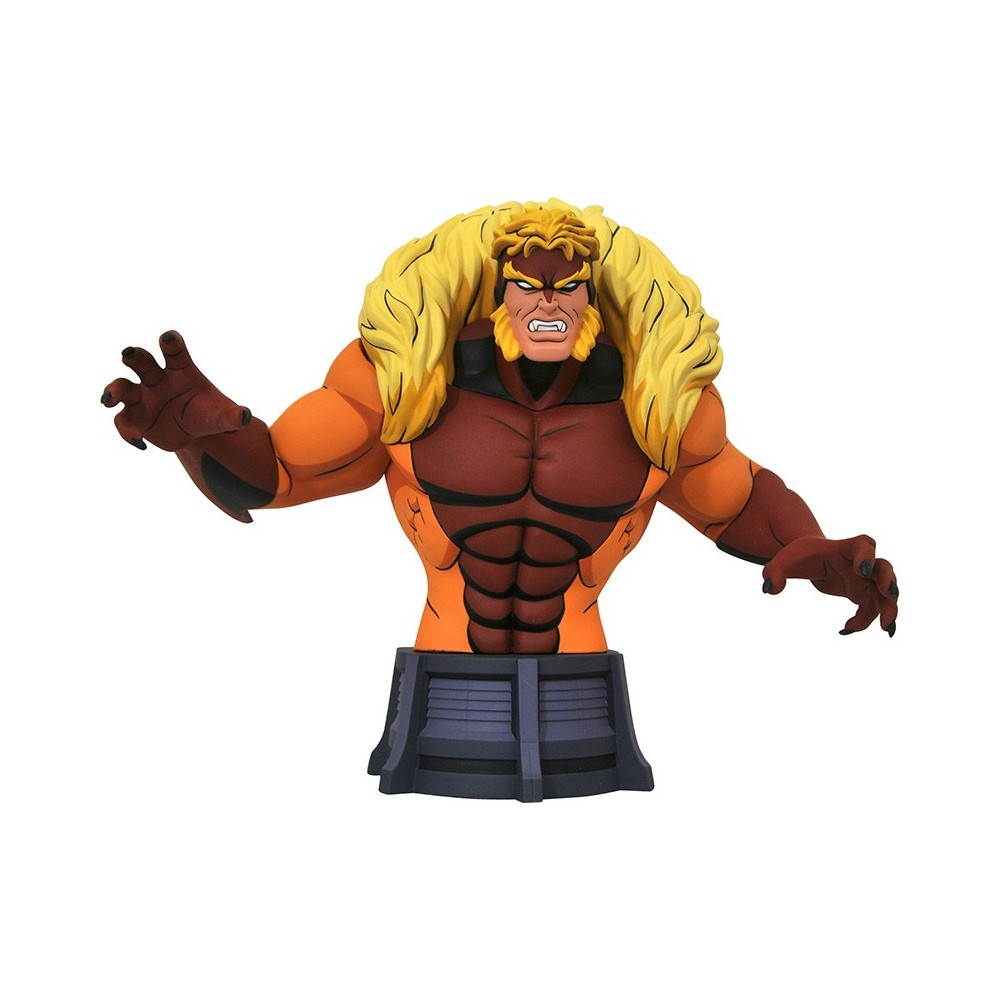 MARVEL ANIMATED X-MEN SABRETOOTH BUSTO STATUA 17CM RESINA FIGURE DIAMOND SELECT