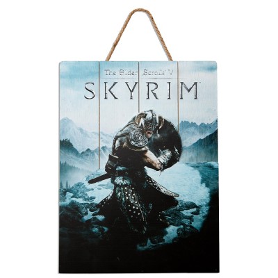 DOCTOR COLLECTOR SKYRIM AERIAL WOOD PRINT