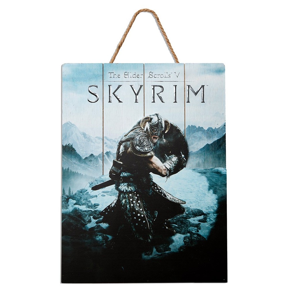 SKYRIM AERIAL WOOD PRINT STAMPA SU LEGNO DOCTOR COLLECTOR