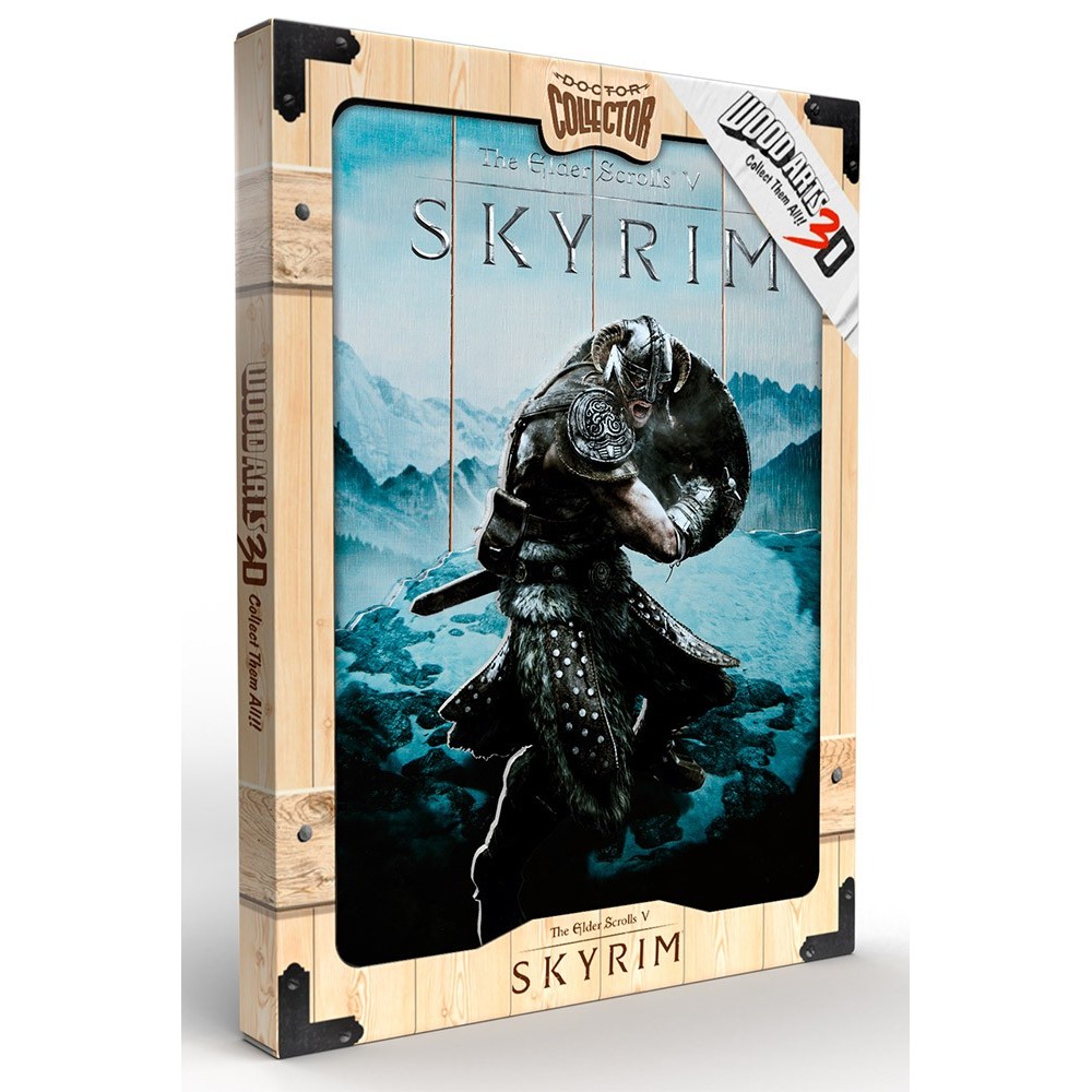SKYRIM AERIAL WOOD PRINT STAMPA SU LEGNO DOCTOR COLLECTOR