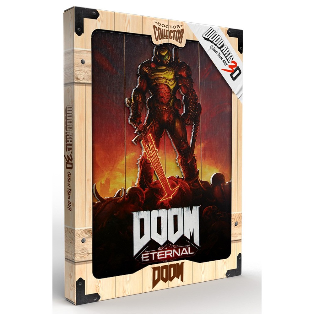 DOCTOR COLLECTOR DOOM ETERNAL WOOD PRINT