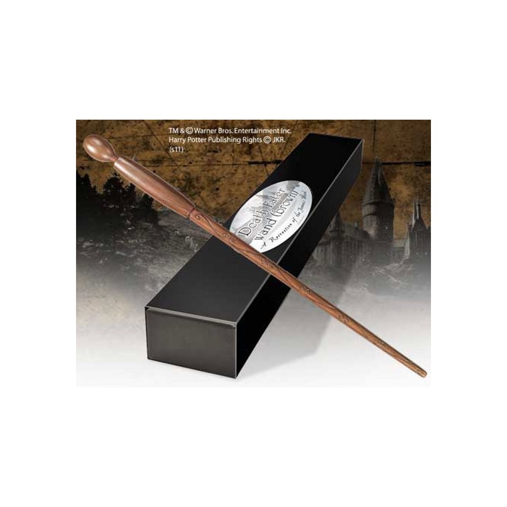 HARRY POTTER WAND DEATH EATER BROWN REPLICA BACCHETTA NOBLE COLLECTIONS
