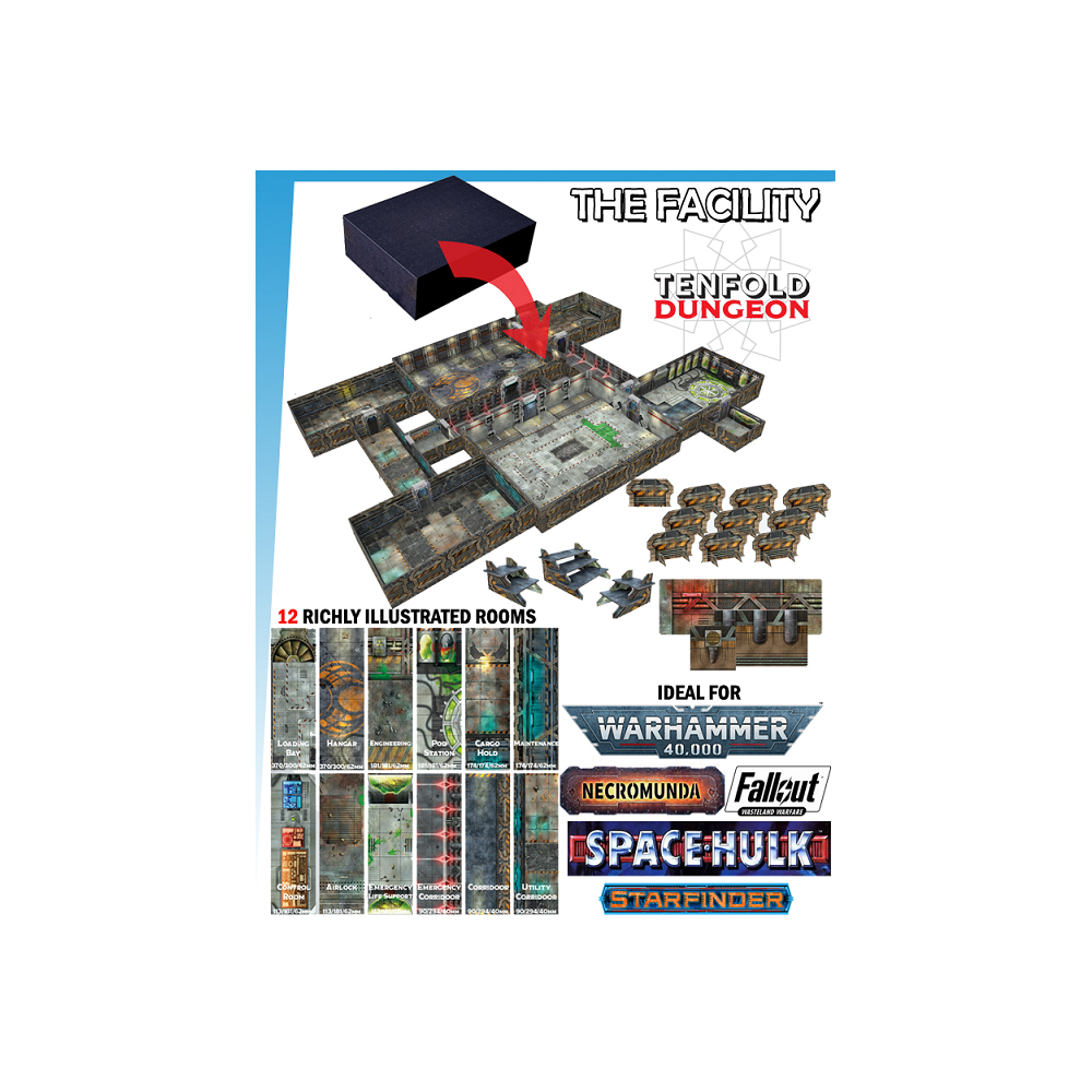 GALE FORCE NINE TENFOLD DUNGEON THE FACILITY FOR MINIATURE GAMES