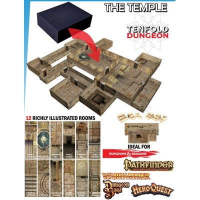 GALE FORCE NINE TENFOLD DUNGEON THE TEMPLE FOR MINIATURE GAMES