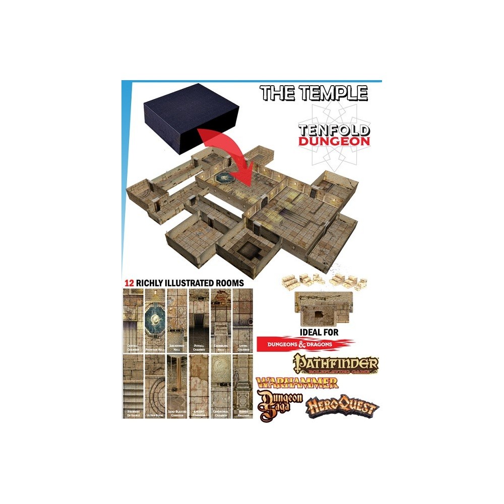 GALE FORCE NINE TENFOLD DUNGEON THE TEMPLE FOR MINIATURE GAMES