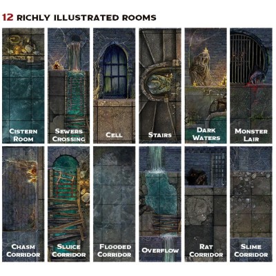 TENFOLD DUNGEON THE DUNGEON AND SEWERS PER MINIATURE GAMES GALE FORCE NINE