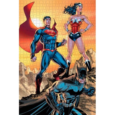 DC COMICS JUSTICE LEAGUE TRINITY 1000 PIECES PEZZI JIGSAW PUZZLE 48x60cm SD TOYS