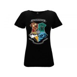 MAGLIA T SHIRT DONNA HARRY POTTER ANIMALI CASATE HOGWARTS