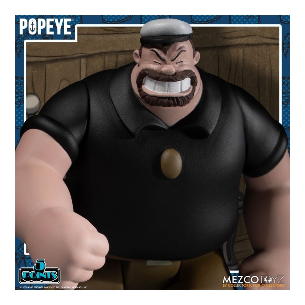 POPEYE 5 POINTS DELUXE BOX SET ACTION FIGURE MEZCO TOYS