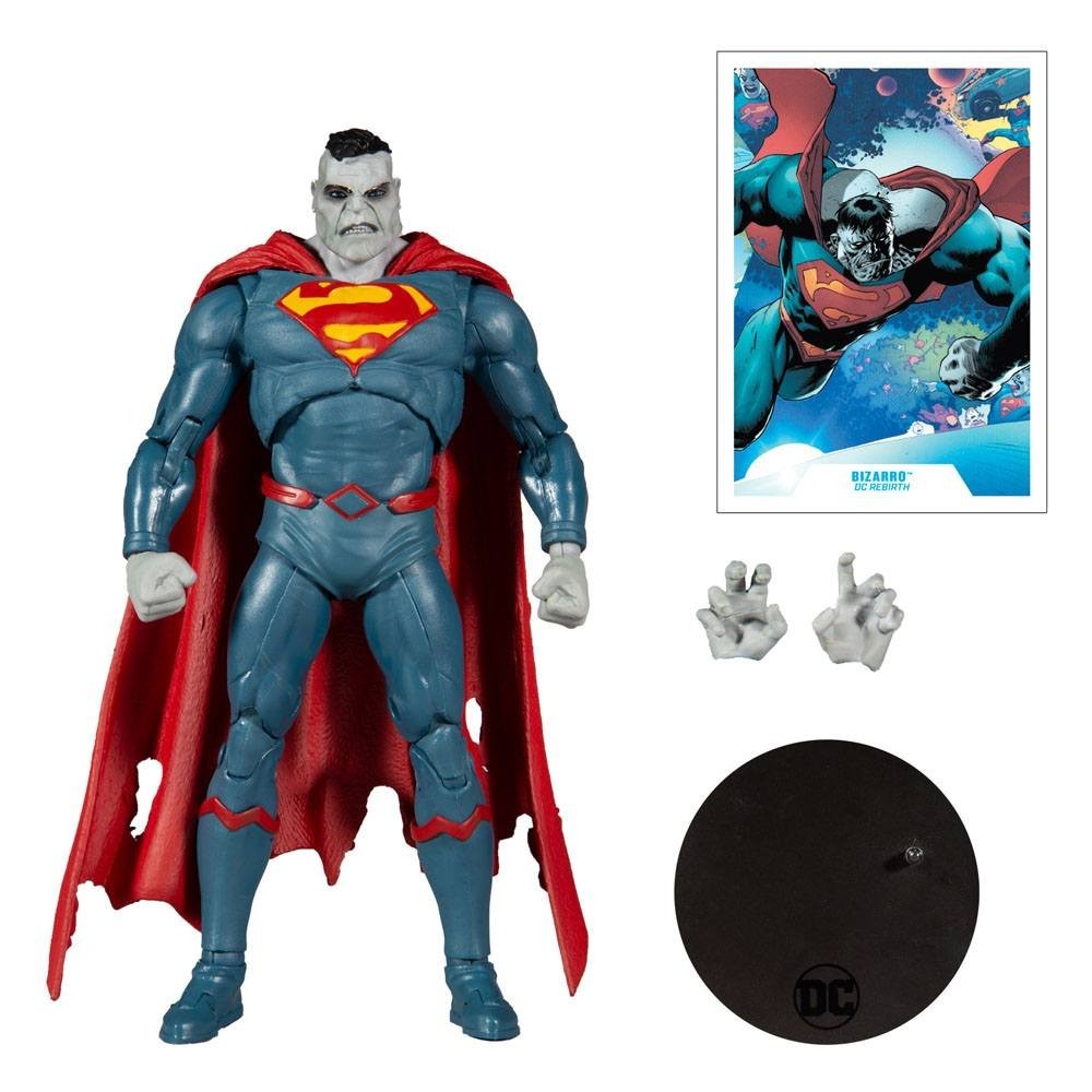 DC MULTIVERSE SUPERMAN BIZARRO ACTION FIGURE MC FARLANE