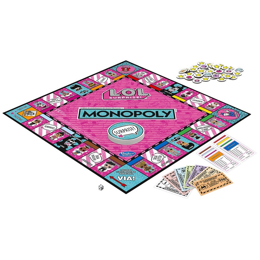 HASBRO MONOPOLY L.O.L. SURPRISE - GIOCO DA TAVOLO IN ITALIANO