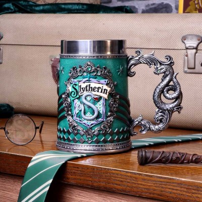 NEMESIS NOW HARRY POTTER SLYTHERIN LOGO TANKARD RESIN BOCCALE