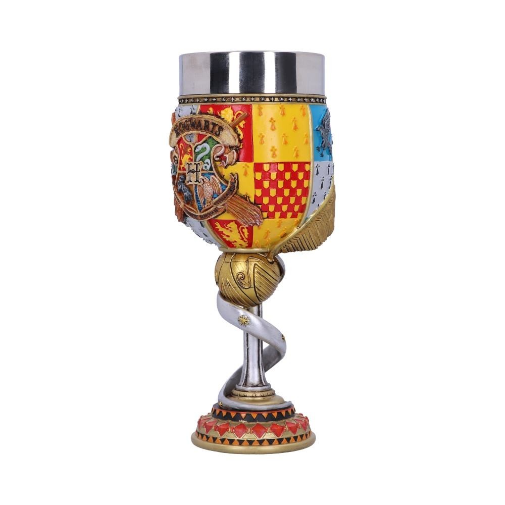 HARRY POTTER HOGWARTS LOGO GOBLET RESINA CALICE NEMESIS NOW