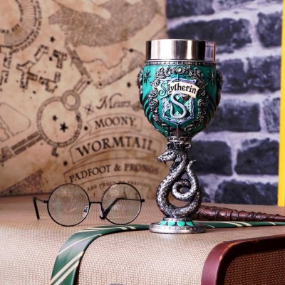 NEMESIS NOW HARRY POTTER SLYTHERIN LOGO GOBLET RESIN CALICE