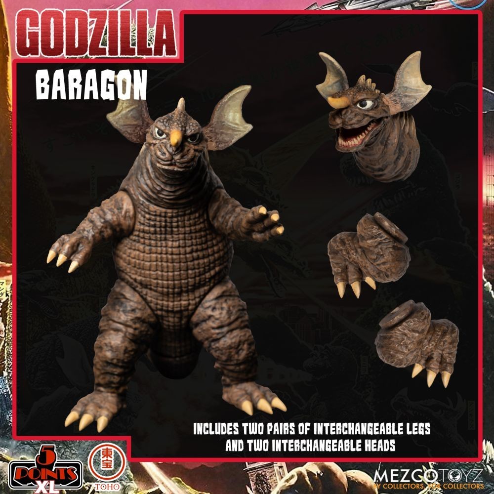 GODZILLA S.2 5 POINTS XL SET ACTION FIGURE MEZCO TOYS
