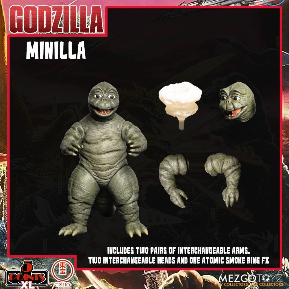 GODZILLA S.2 5 POINTS XL SET ACTION FIGURE MEZCO TOYS