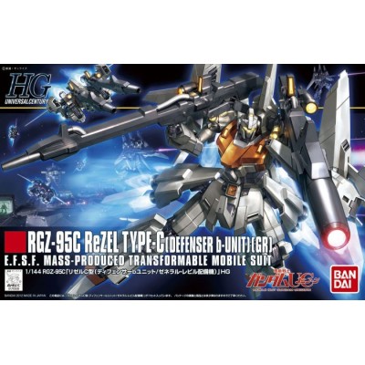 BANDAI HIGH GRADE HGUC GUNDAM RGZ-95C REZEL TYPE-C DEFENSER B-UNIT 1/144 MODEL KIT