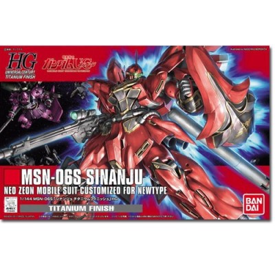 BANDAI HIGH GRADE HGUC GUNDAM MSN-06S SINANJU TITANIUM FINISH VER 1/144 MODEL KIT