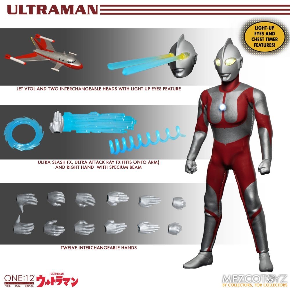 ULTRAMAN ONE:12 COLLECTIVE ACTION FIGURE MEZCO TOYS