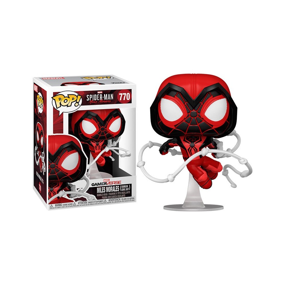 FUNKO FUNKO POP! SPIDER-MAN MILES MORALES CRIMSON COWL SUIT BOBBLE HEAD KNOCKER FIGURE