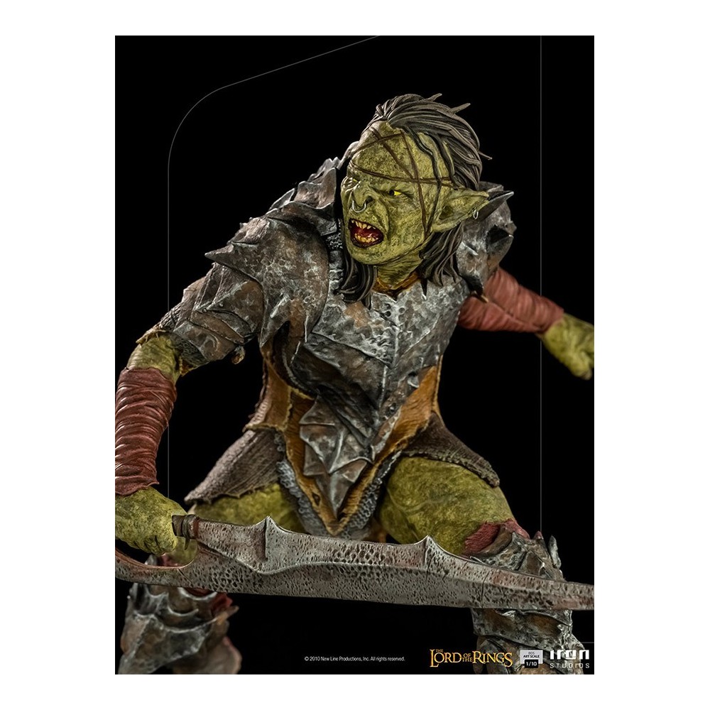 LORD OF THE RINGS SWORDSMAN ORC ART SCALE 1/10 STATUA FIGURE IRON STUDIOS
