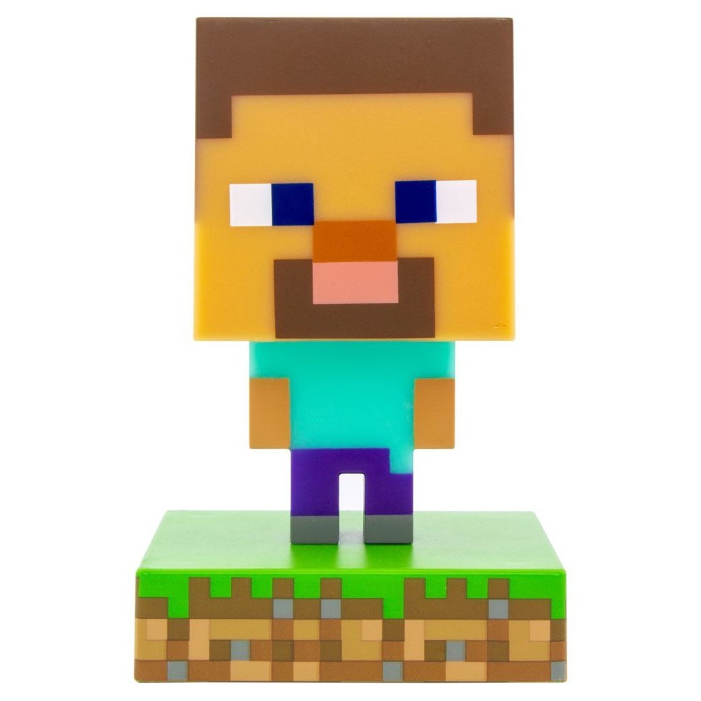 PALADONE PRODUCTS MINECRAFT 3D LAMP ICON STEVE LIGHT 10CM FIGURE