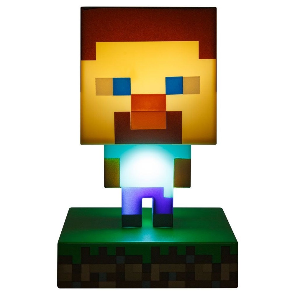 MINECRAFT 3D LAMP ICON STEVE LIGHT 10CM LAMPADA FIGURE PALADONE PRODUCTS