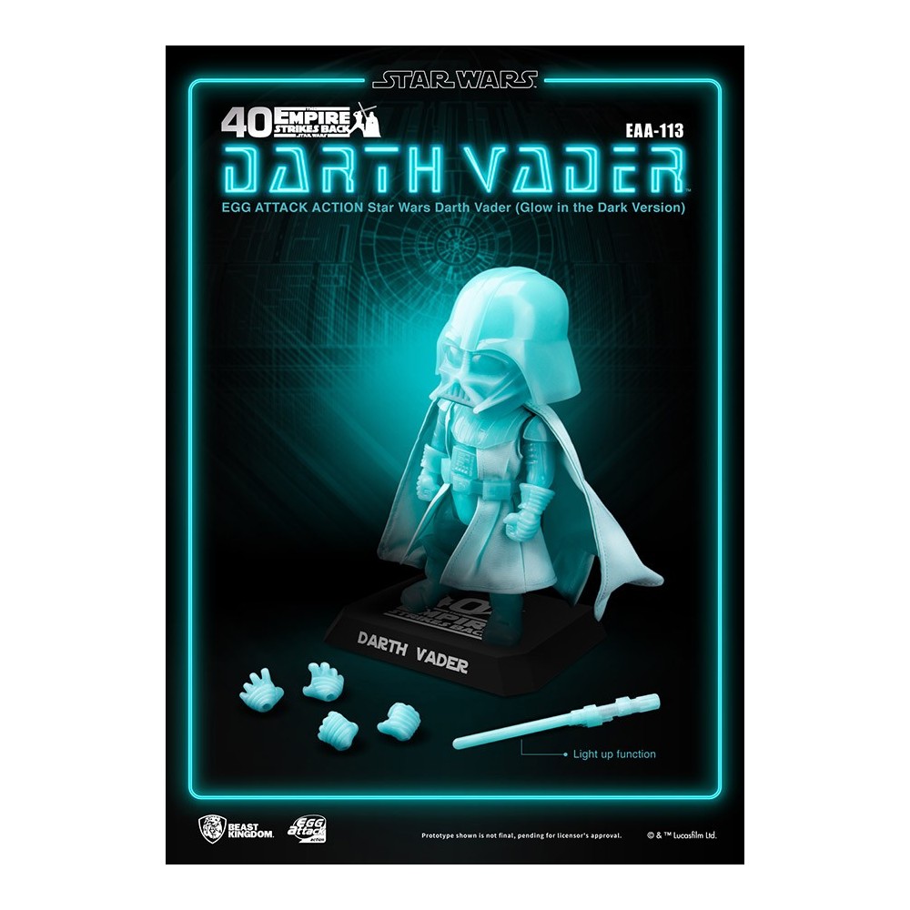 BEAST KINGDOM STAR WARS DARTH VADER GLOW EGG ATTACK ACTION FIGURE