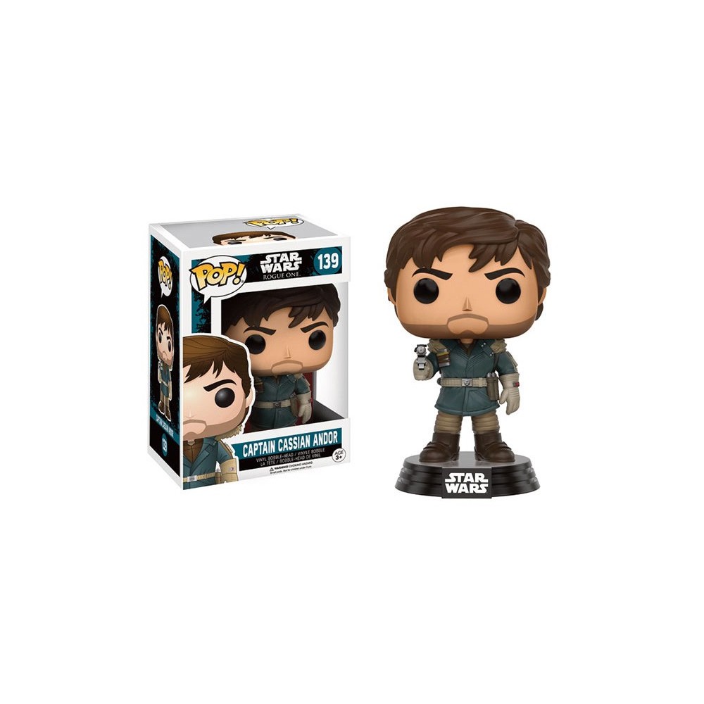 FUNKO FUNKO POP! STAR WARS ROGUE ONE - CASSIAN ANDOR BOBBLE HEAD KNOCKER FIGURE