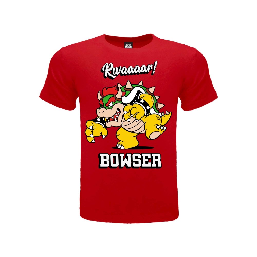 MAGLIA T SHIRT NINTENDO SUPER MARIO BOWSER RUGGITO