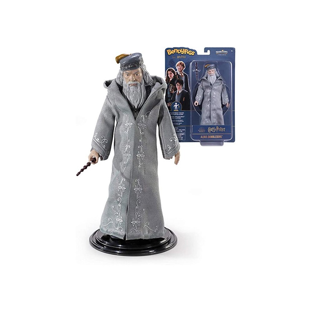 NOBLE COLLECTIONS HARRY POTTER ALBUS DUMBLEDORE BENDYFIGS ACTION FIGURE
