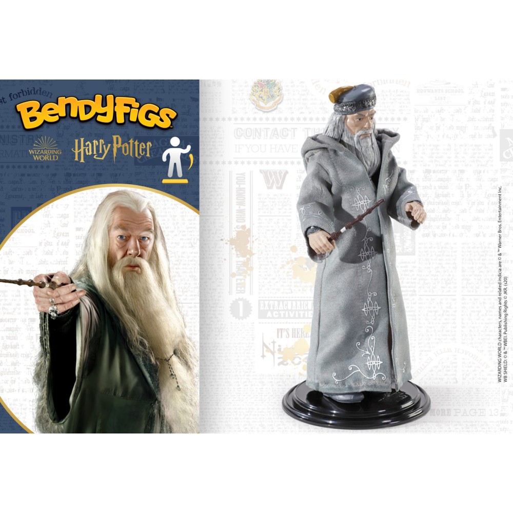 NOBLE COLLECTIONS HARRY POTTER ALBUS DUMBLEDORE BENDYFIGS ACTION FIGURE