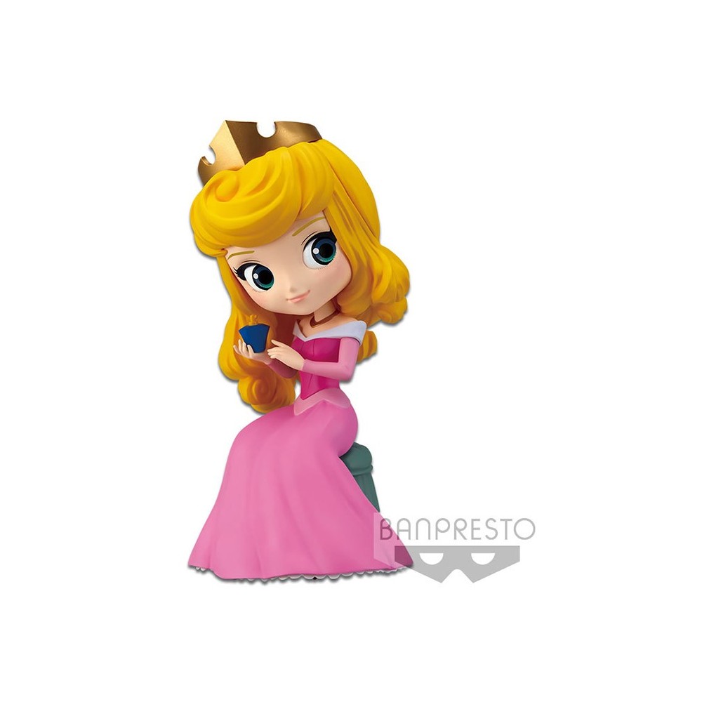 DISNEY LA BELLA ADDORMENTATA QPOSKET - PRINCIPESSA AURORA MINI FIGURE BANPRESTO