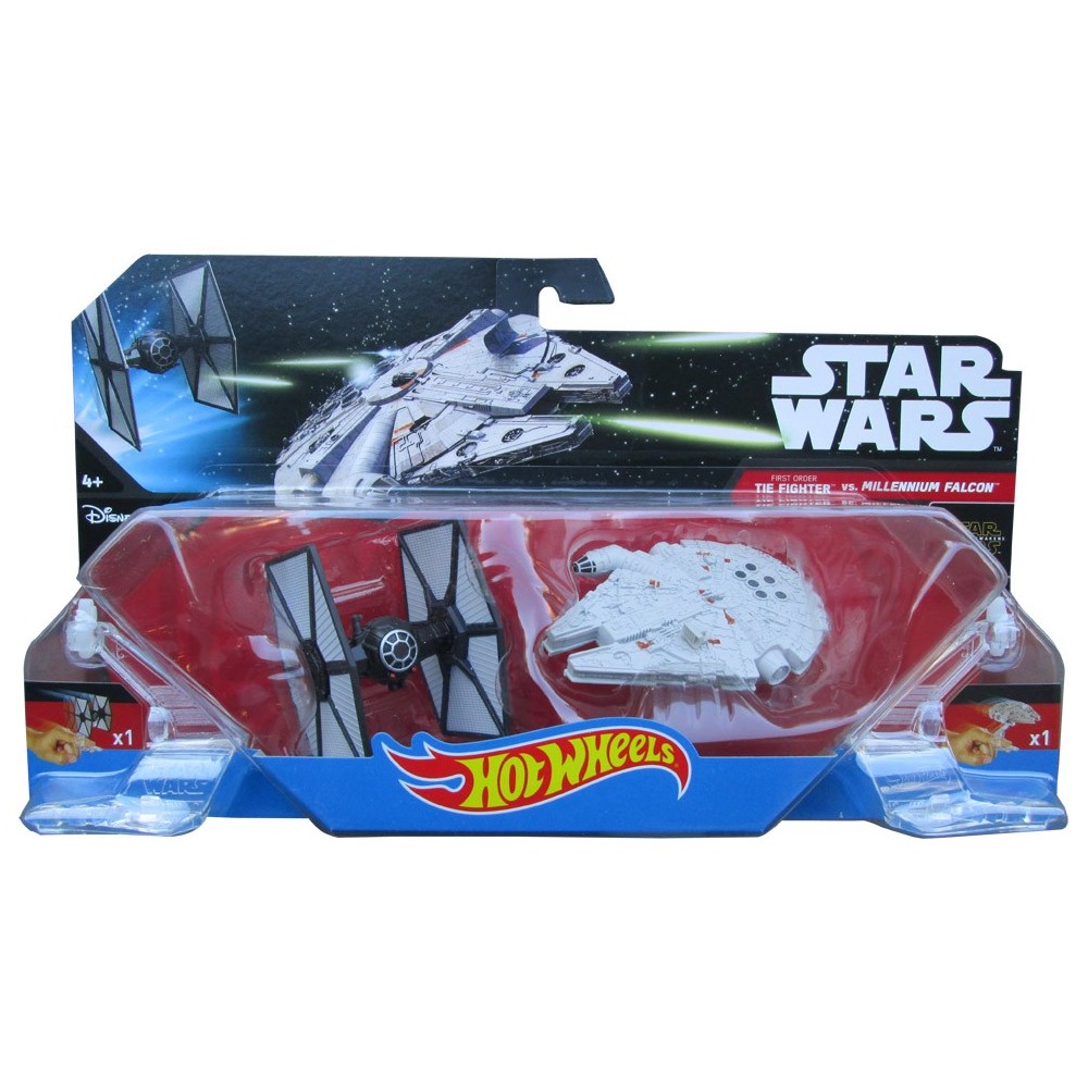 STAR WARS - TIE FIGHTER VS MILLENNIUM FALCON HOT WHEELS FIGURE MATTEL