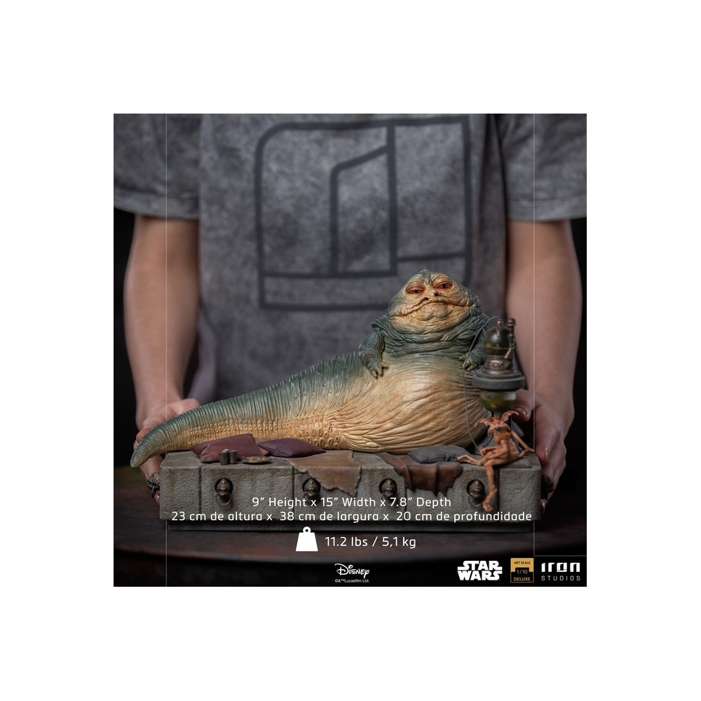IRON STUDIOS STAR WARS JABBA THE HUTT ART SCALE DELUXE 1/10 STATUE FIGURE