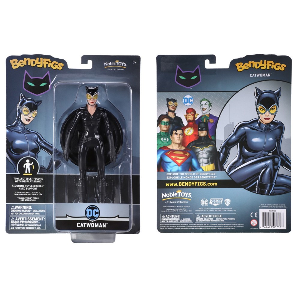 NOBLE COLLECTIONS DC COMICS CATWOMAN BENDYFIGS ACTION FIGURE