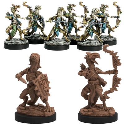 EPIC ENCOUNTERS CHAMBERS OF THE SERPENT FOLK SET MINIATURES STEAMFORGED GAMES