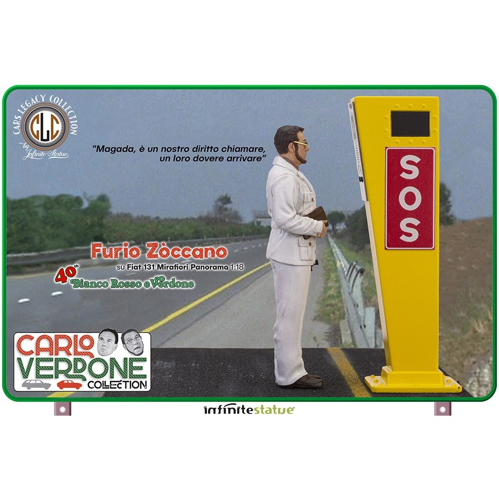 FURIO ZOCCANO SU FIAT 131 1/18 SCALE FIGURE REPLICA INFINITE STATUE