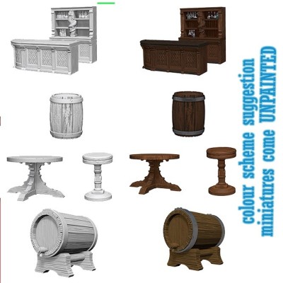 DEEP CUTS PATHFINDER BATTLES RUSTY DRAGON BAR SET MINIATURES WIZKIDS