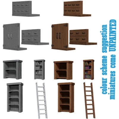 DEEP CUTS ARCHIVIST LIBRARY SET MINIATURES WIZKIDS