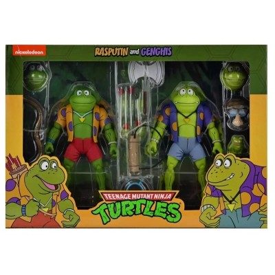 TMNT TEENAGE MUTANT NINJA TURTLES GENGHIS AND RASPUTIN FROG ACTION FIGURE NECA