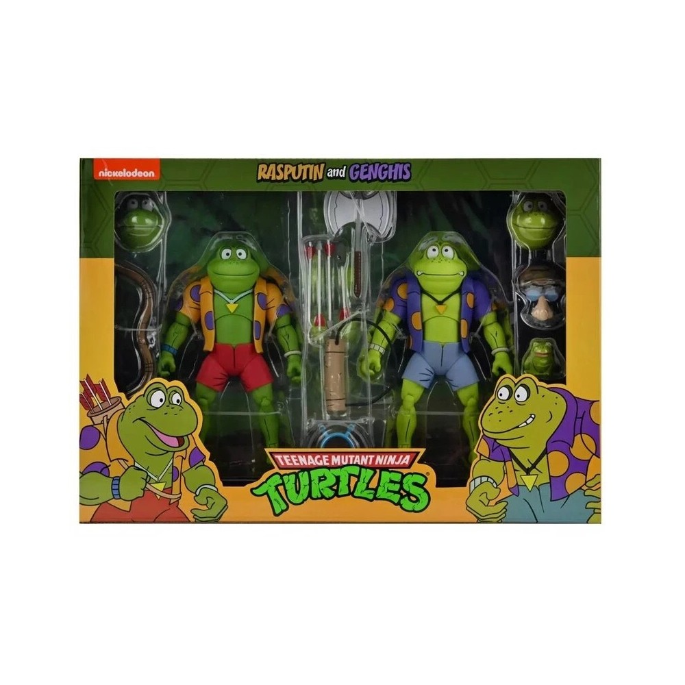 TMNT TEENAGE MUTANT NINJA TURTLES GENGHIS AND RASPUTIN FROG ACTION FIGURE NECA