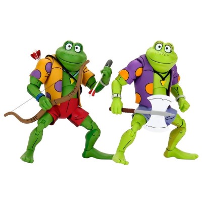 TMNT TEENAGE MUTANT NINJA TURTLES GENGHIS AND RASPUTIN FROG ACTION FIGURE NECA