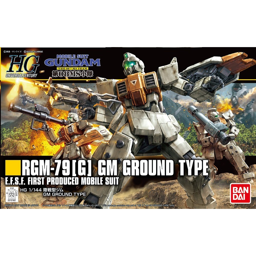 BANDAI HIGH GRADE HGUC GUNDAM GM GROUND TYPE 1/144 MODEL KIT ACTION FIGURE