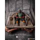STAR WARS THE MANDALORIAN BOBA FETT ON THRONE DELUXE BDS ART SCALE 1/10 STATUA FIGURE IRON STUDIOS