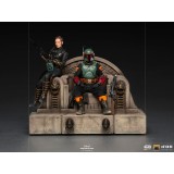 IRON STUDIOS THE MANDALORIAN BOBA FETT AND FENNEC ON THRONE DELUXE BDS ART SCALE 1/10 STATUE FIGURE